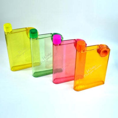 Dabster NOTEBOOK STYLE SLIM WATER BOTTLE 380 ml Bottle(Pack of 1, Multicolor, Plastic)