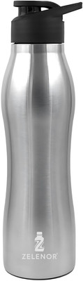 Zelenor 1000 ml Steel Bottle(Pack of 1, Black)
