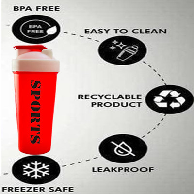 Snipper 700 ml PET Shaker(Pack of 1, Red)