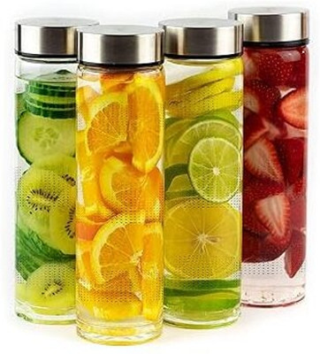 CROCO JAR 750 ml Glass Bottle(Pack of 4, Clear)