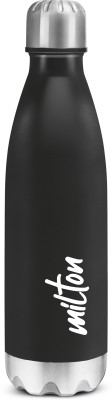 MILTON Shine 1000 Stainless Steel Water Bottle, Black 900 ml Bottle(Pack of 1, Black, Steel)