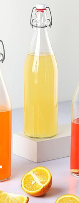 HANUMAN TRADINGS CO 1000 ml Glass Bottle(Pack of 1, Clear)