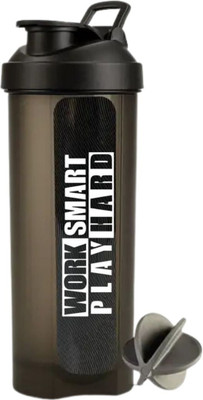 SUKHCHAIN 700 ml Plastic Shaker(Pack of 1, Black)