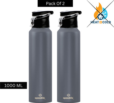 SPEEDEX 1000 ml Steel Sipper(Pack of 2, Grey)