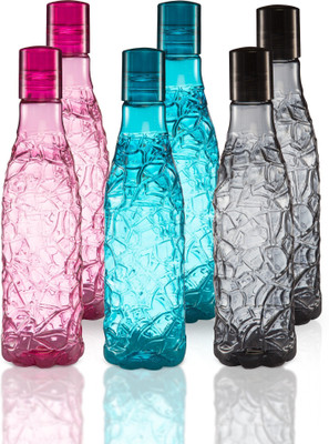 3D METRO SUPER STORE 1000 ml PET Bottle(Pack of 6, Multicolor)