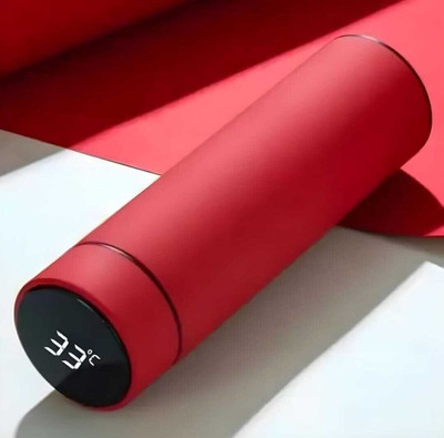 beyondfantasy LED Temperature Display Smart Water Bottle/Stainless Steel/Insulated/RED Color 500 ml Flask(Pack of 1, Red, Steel)