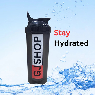 GJSHOP 700 ml Plastic Shaker(Pack of 1, Black)