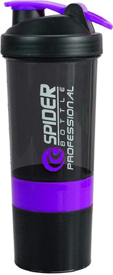 TRUE INDIAN 500 ml Plastic Shaker(Pack of 1, Purple)
