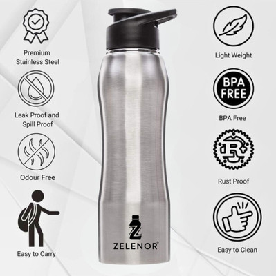 Zelenor 1000 ml Steel Sipper(Pack of 1, Silver)