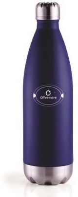 Oliveware Vacuum Bottle | Hot & Cold | Insulated Bottle | Fit for Indoor & Outdoors 500 ml Bottle(Pack of 1, Blue, Steel)