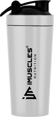 iMUSCLES NUTRITION 700 ml Steel Shaker(Pack of 1, White)
