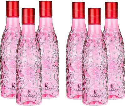 KUBER INDUSTRIES 1000 ml Plastic Bottle(Pack of 6, Pink)