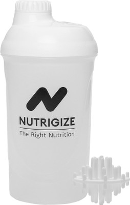 Nutrigize 600 ml Plastic Shaker(Pack of 1, White)