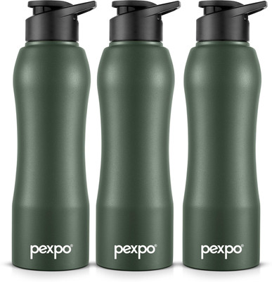 pexpo 750 ml Steel Bottle(Pack of 3, Green)