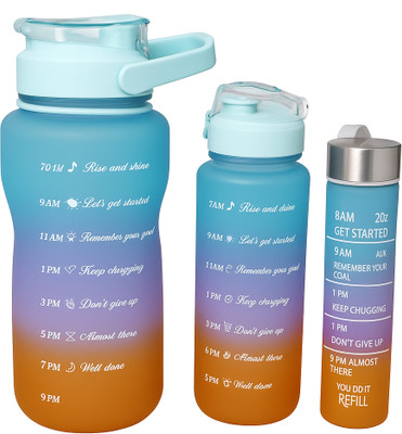 Praaj 3200 ml Plastic Bottle(Pack of 3, Multicolor)