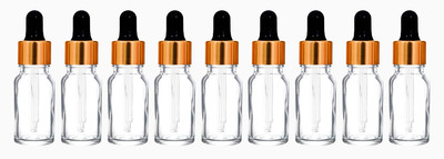 ceeyu 10 ml Glass Bottle(Pack of 9, Clear)