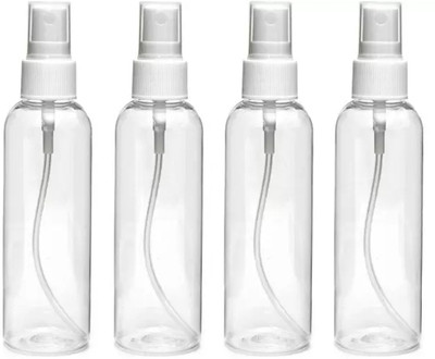 RIYA 100 ml PET Spray Bottle(Pack of 4, Clear)