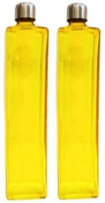 SAVORADE 750 ml Glass Bottle(Pack of 2, Yellow)