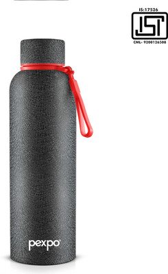 pexpo 700 ml Steel Flask(Pack of 1, Black)