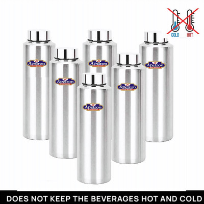 Apeiron MAT FRIDGE BOTTLE 1000 Ml Bottle  (Pack Of 6, Silver, Steel) For Rs. 899 @ 85 %