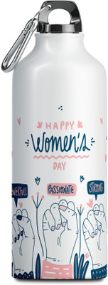 TrendoPrint 600 ml Aluminium Sipper(Pack of 1, White)