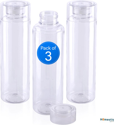 HOMESTIC 1000 ml Plastic Bottle(Pack of 3, White)