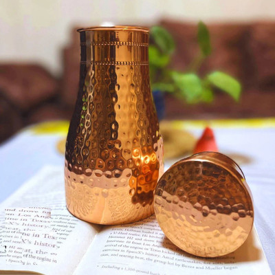 Monstera Hut 1000 ml Copper Bottle(Pack of 1, Brown)