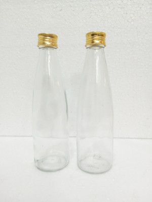 goblet bottle to keep your water/milk/juice 250 ml Bottle(Pack of 2, Clear, Glass)
