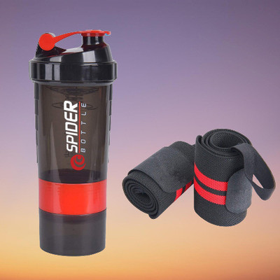 COOL INDIANS 500 ml Plastic Shaker(Pack of 2, Red, Red)