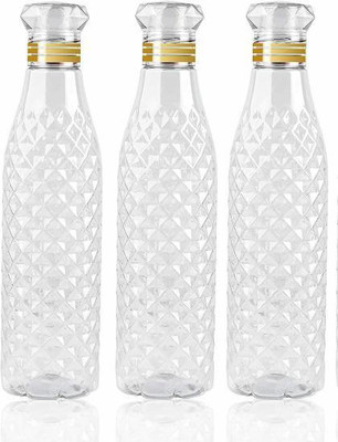 UNIQUE QUALITYN 1000 ml Plastic Bottle(Pack of 3, Silver)