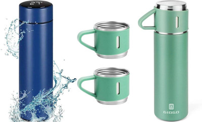 Tenet 500 ml Steel Flask(Pack of 2, Multicolor)