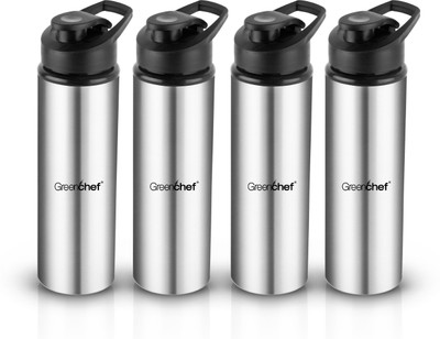 Greenchef 900 ml Steel Bottle(Pack of 4, Silver)