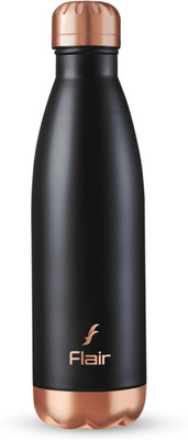 FLAIR 500 ml Steel Bottle(Pack of 1, Black)