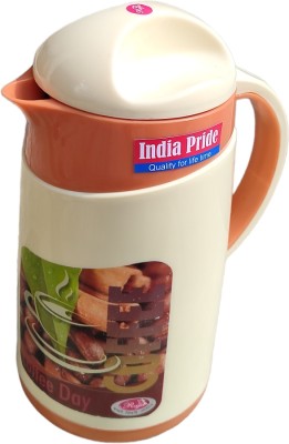 India Pride Raja Liva Insulated Inner Stainless Steel Kettle Flask Jug 1.2 Litre, 1200 ml Flask(Pack of 1, Orange, Plastic, Steel)