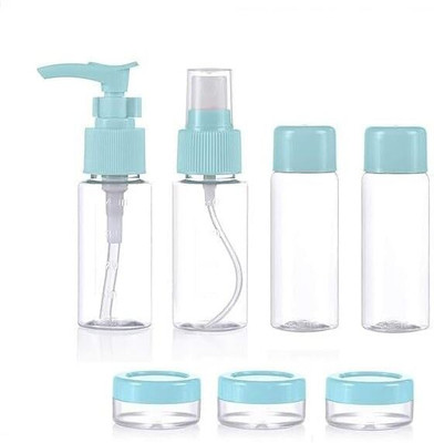 JITAHARAY 7pcs Travel Bottles for Toiletries Set Travel Bottles & Containers 100 ml Bottle(Pack of 7, Multicolor, Plastic)