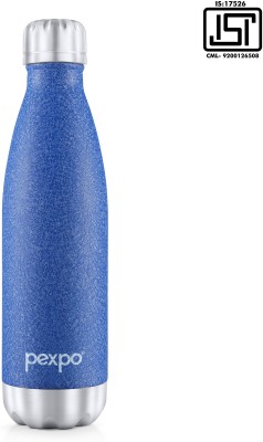 pexpo 24 Hrs Hot and Cold ISI Certified , Electro Vacuum insulated Water Bottle 500 ml Flask(Pack of 1, Blue, Steel)