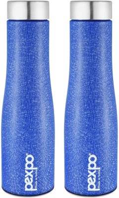 pexpo 1000 ml Fridge and Refrigerator Stainless Steel Water Bottle, Monaco 1000 ml Bottle(Pack of 2, Blue, Steel)
