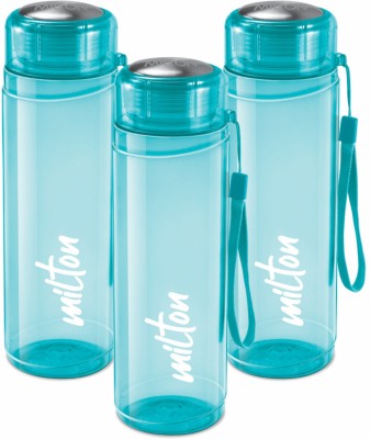 MILTON Hector 1000 Pet Water Bottle Set of 3, 1000 ml Each, Blue | Gift Set 1000 ml Bottle(Pack of 3, Blue, Plastic)