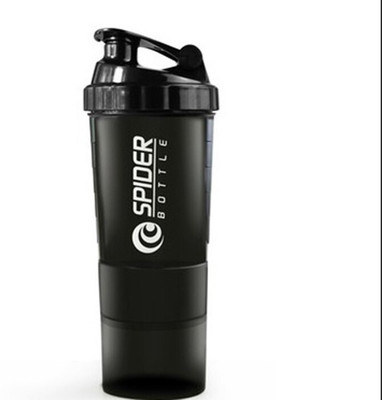 Spider Mart 500 ml Plastic Shaker(Pack of 1, White, Black)