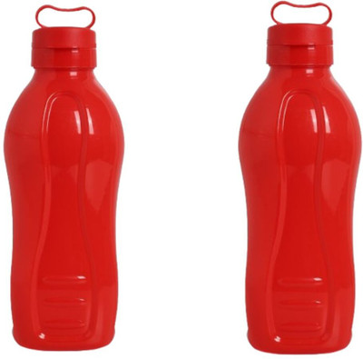 Cosmo Plastoware 2000 ml Plastic Bottle(Pack of 2, Red)