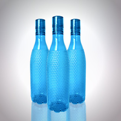 3D METRO SUPER STORE 1000 ml PET Bottle(Pack of 3, Blue)