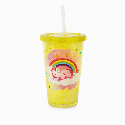 Pure Heaven 500 ml Glass Sipper(Pack of 1, Yellow)