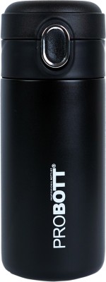 PROBOTT Thermosteel Pride Hot and Cold Vacuum Flask 400 ml Flask(Pack of 1, Black, Steel)