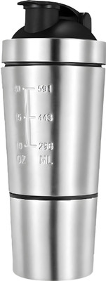 MozFit 750 ml Steel Shaker(Pack of 1, Silver)