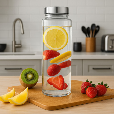 ZOJED 750 ml Glass Bottle(Pack of 1, Clear)