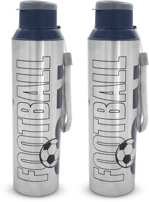 Dhara Stainless Steel 800 ml Steel Bottle(Pack of 2, Blue)
