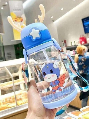 ThirstJoy 600 ml Plastic Sipper(Pack of 1, Blue)