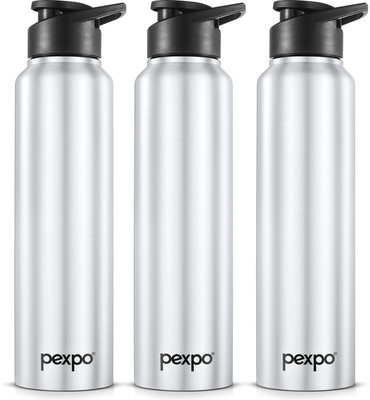 pexpo 950 ml Steel Bottle(Pack of 3, Silver)
