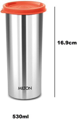 MILTON 530 ml Steel Shaker(Pack of 1, Silver)
