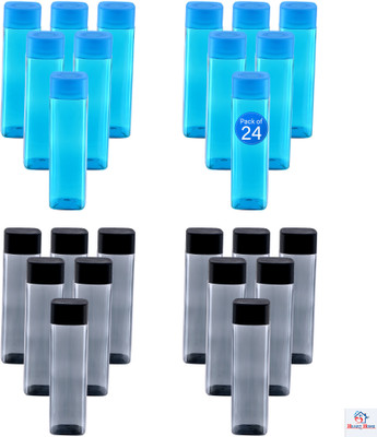 Heart Home 1000 ml Plastic Bottle(Pack of 24, Black, Blue)